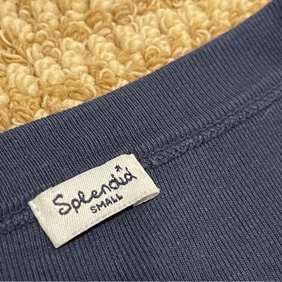 Splendid Blue Cotton V-Neck Cardigan Small - Picture 2 of 7